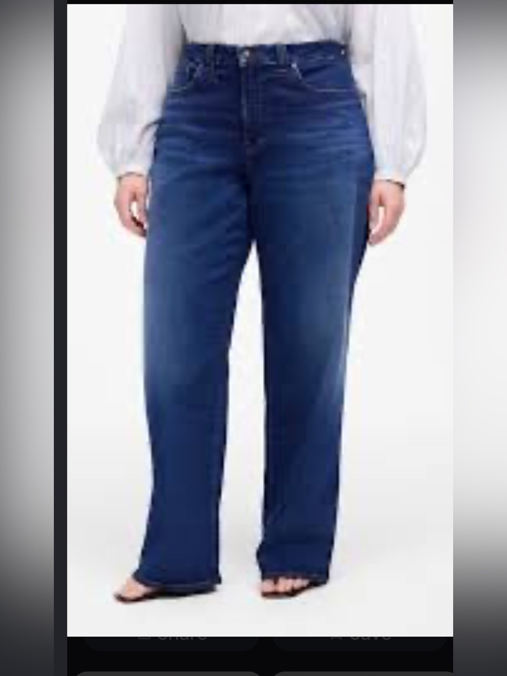Madewell The Perfect Vintage Straight-Leg Jeans in Dark Blue - Picture 2 of 10